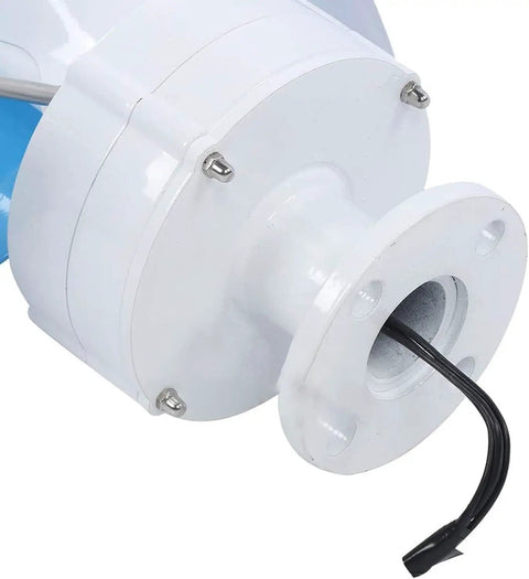 Detail of Vertical Axis Wind Turbine Kit 14000W Home Power System component, showing base and wiring.