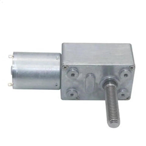 370 DC gear motor packing badass high torque and sweet smooth gearing for DIY robotics shown with metal reduction box.