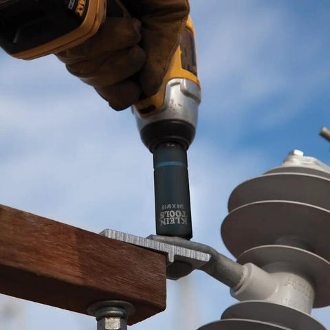 All In One Impact Socket With Three Quarter Inch And Nine Sixteenth Inch Hex Sizing Deep Twelve Point Socket One Half Inch Drive High Torque Design