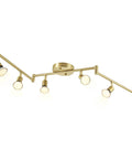 6 Light LED Track Lighting Kit In Gold With Rotatable Heads For A Dope Modern Kitchen Track Fixture That Delivers A Lit Living Room And Hallway Vibe Includes 6 GU10 LED Bulbs, gold finish with six rotatable heads