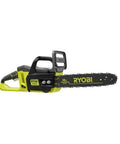 14 Inch Brushless Chainsaw 40 Volt Cordless Power Tool Freaky Fast Cuts Auto Oil Sprayer with ergonomic handle view.