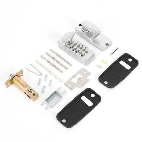 Keyless Digital Door Lock Set With Push Button Code Entry For Home And Business, No Key Hassle With Rugged Aluminum Body