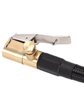 Premium Flexible Silicone Tire Inflator Extension Hose 40cm With Quick Clamp Chuck For Cars Motorcycles Bikes No Sweat Roadside Help Easy Reach Tight Spots Essential Garage Tool Game Changing Auto Repair Gear You Need Right Away close-up of quick clamp chuck and hose