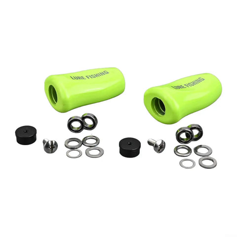 Ultra Lightweight Green Fishing Reel Knob Handle Grip Upgrade For Baitcasting Water Drop Rods With Abs Replacement Parts And Easy Adaptation, ABS grips with hardware
