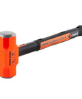 8 Lb Sledge Hammer With Indestructible Steel Bar Handle 12 Inch Pro Demolition Hammer Vibration Reducing Grip on white background