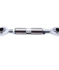 Two And A Half Inch Adjustable Tensioning Rod With Silver Heim Joint For Alternator Bracket Fits SBC BBC 350 454 Engine Compatible With Chevy Ford Mopar Performance Upgrade, stainless steel