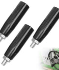 3 Pack M10 Revolving Handwheel Handles with Nuts for Lathe Machines, Hose Reels, and Trailer Jacks, black conical knobs