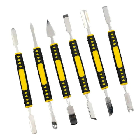 Durable Metal Crowbar Pry Tools Set for Electronics Repair Opens Phones Tablets Watches and More Battery Opener and Screen Bezel Remover All in One Multi Device Tool Kit