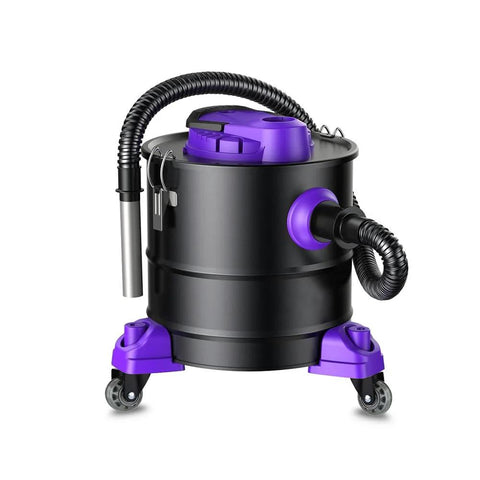 Floor Friendly 2 Inch Rubber Caster Wheels Set Of 4 With Grip Neck Stem Sockets attached to a black and purple vacuum cleaner