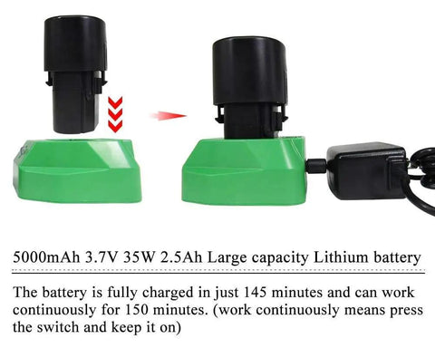 Cordless Electric Scissors For Fabric, Carpet, Sponge And Paperboard, 5000mAh Battery showing charging process