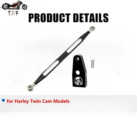 Shift Linkage Kit With EZ Shift Neutral Gear Assist For Harley Touring Dyna Softail Twin Cam Bikes Bolt On Upgrade For Smoother Shifts Easy Install Improves Neutral Hold And Leverage For A Smoother Ride, black metal linkage kit