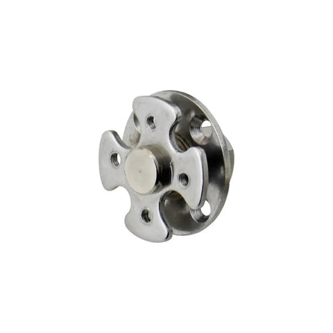 Smooth Adjustable Torque Hinge For 4.5mm Robot Arm Joint With 360 Degree Rotary Disc Damping Shaft, shiny metal design.