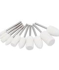 Must Have 3mm Shank Grinding Polishing Heads For Rotary Tools Perfect For Deburring And Buffing Daily Projects With This Uniform Wool Head Set Of Ten Pieces, white wool heads set.