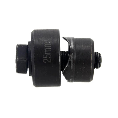 Pro Grade Heavy Duty Sheet Metal Punch Kit 25mm Manual Knockout Die close-up view with durable bearing steel construction.