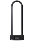 Heavy Duty U Lock With Resettable Combination For Bikes Motorcycles Gates And Office Doors, Long Shackle Security Lock In Black With Zinc And PVC Construction, 13.78 x 4.7 x 1.1 Inches
