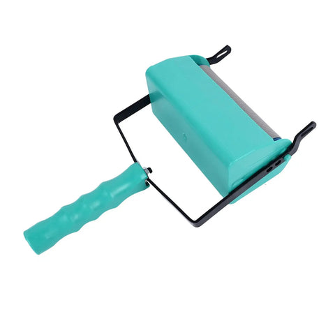 Professional Five Inch Knurling Decorator Roller With Comfortable Anti Slip Handle for clear DIY wall textures.