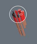 Close-up view of Kraftform Compact VDE 17 Extra Slim 16 Piece Insulated Screwdriver And Pliers Set blades.