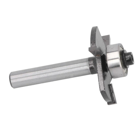 One Eighth Inch T Slot Router Bit With Quarter Inch Shank, Three Flute Ball Bearing Cutter And Half Inch Bearing, Tungsten Carbide Tip