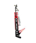 Side view of Universal Kickstand Bracket For Motorcycles Dirt Bikes And Scooters With 55mm Hole Spacing, Heavy Duty Steel Mount