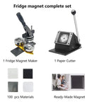 50Mm Fridge Magnet Button Badge Maker Kit With Paper Cutter And 100 DIY Badge Components For Easy Custom Badges Professional Quality