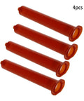 Brown 55cc Plastic Adhesive Syringe Dispensing Kit 4 Pack With Piston For Glue And Resin Applications, shown with four brown 55cc syringe barrels