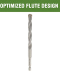 HLOFIZI masonry drill bit 7/16 x 6 inch with hex shank for concrete, brick, stone
