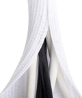 20ft Braided Cable Sleeve 0.8 Inch Diameter open around black and white cables for desk PC TV home office wire management