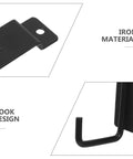 Close-up of Heavy Duty 15 Pack Slatwall Hooks For Garage Storage And Tool Organization, showing iron material and hook design.