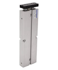 Front view of Double Rod Pneumatic Cylinder, Aluminum Alloy Body With 1.0 MPa Operating Pressure And Stroke From 10 mm To 200 Mm.