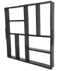 Plastic Path Maker Mold For Concrete Pavers 16.45 Inch Reusable Walkway Patio Driveway Mold, black, multiple rectangular sections