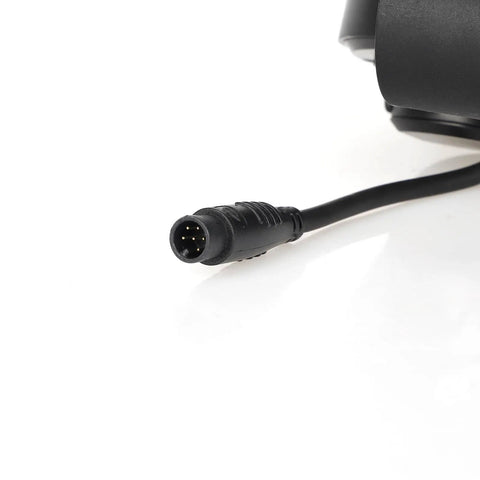 Close-up of pin connector on TF100 LCD Ebike Thumb Throttle Controller 6 Pin 5 Pin 2 In 1 With Waterproof Display And Speedometer