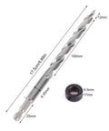Heavy Duty 3/8 Step Drill Set With Lip And Spur Point Hex Shank For Precision Pocket Hole Depth Stop Collar Jig Woodworking Woodw Bits, 12mm bit and collar