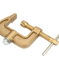 Hot Shot Brass Ground Welding Earth Clamp Heavy Duty 500A G Type, brass material, designed for secure cable grip.