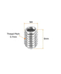 Ball Point Set Screws M4 X 6mm 304 Stainless Steel Metric Spring Hex Socket Screw 6mm length with 0.7mm pitch