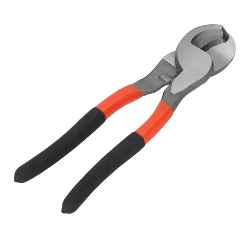 Beefy 10 Inch Cable Cutter With Built In Wire Stripping High Carbon Steel Jaw Cuts Copper And Aluminum Up To 60mm2 Rust Proof Grip