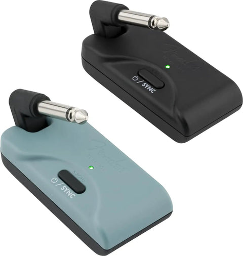 Telepath Wireless System for Guitar and Instruments, 5.8GHz Digital Channel, Black and Mystic Ice Blue units.