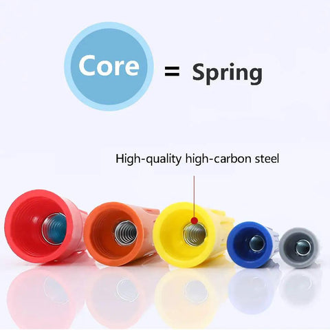240 Piece Electrical Wire Connectors Set With Screw Terminals And Twist Nuts Featuring High-Carbon Steel Springs
