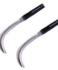 Two Piece Japanese Style Garden Sickle Set With Steel Hand Sickles For Weeding And Lawn Care, 3.7 Inch Blades, lightweight handles