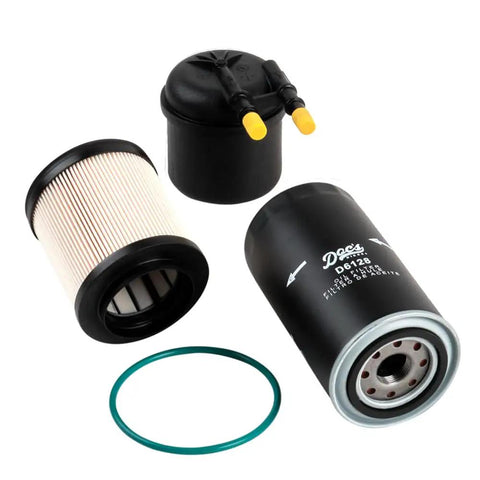 Diesel Fuel Filter Kit With Water Separator And Oil Filter For 2011-2016 Ford 6.7L Powerstroke F250 F350 F450 F550 Includes DFD4615 D6128