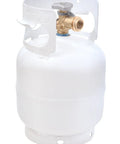 5Lb Steel Propane Tank With Built In Gauge And OPD Valve For Grills And BBQs Camping And Fishing Outdoor Adventures And Tailgating Pre Purged Vacuum Ready To Fill Rust Resistant Powder Coated White Cylinder