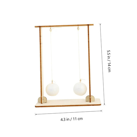 Two Piece Floating Ball Physics Experiment Kit For Classroom Science Hands On Learning Tools For Students And Teachers Safe Materials Engaging Fun Science Teaching Aid showing wooden frame with two hanging balls