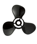 Beefed-Up 3-Blade Aluminum Propeller, 16 Inch Diameter, 13 Inch Pitch, Right Hand Rotation, for Mercury outboards, top view
