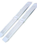 71 Inch Folding Steel Loading Ramps With Non Slip Surface And Carry Handle For Truck Trailer And Equipment Heavy Duty Set Supports 950 Lbs Per Pair
