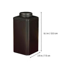 The Real Deal Airtight Iron Tea Tins With Tight Seal Keep Your Loose Leaf Coffee Beans And Spices Fresh All Week Long Set Of Two Black Metal Storage Jars, 6.1 x 2.9 inches.