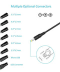 Multiple interchangeable tips for Universal 24W AC DC Wall Wart Power Adapter With 8 Interchangeable Tips For Router Light Strip CCTV Camera