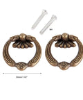 2 Pack Zinc Alloy Antique Bronze Drawer Handles for Furniture Cabinets and Doors Easy To Install with Screws Lightweight and Durable Perfect For Jewelry Boxes Wooden Boxes and Diy Projects.