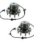 Straight Up Reliable Front Wheel Bearing And Hub Assembly Pair For Chevy Express Gmc Savana 2500 3500 view with wiring harness.