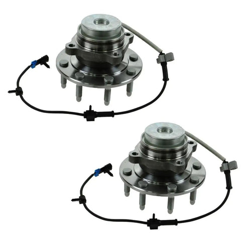 Straight Up Reliable Front Wheel Bearing And Hub Assembly Pair For Chevy Express Gmc Savana 2500 3500 view with wiring harness.