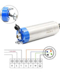 2.2KW ER20 D80 220V Water Cooled Spindle Motor Kit with 75W Water Pump 80mm Bracket ER20 Collet QL Inverter Included CNC Router Spindle