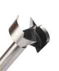 Close-up of a Forstner drill bit from the Professional Five Piece Self Centering Hole Saw And Forstner Drill Bit Set for hardwood.